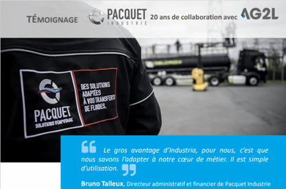 PACQUET Industrie. Une collaboration de plus de 20 ans pour faciliter la gestion quotidienne des opérateurs avec l’ERP Industria