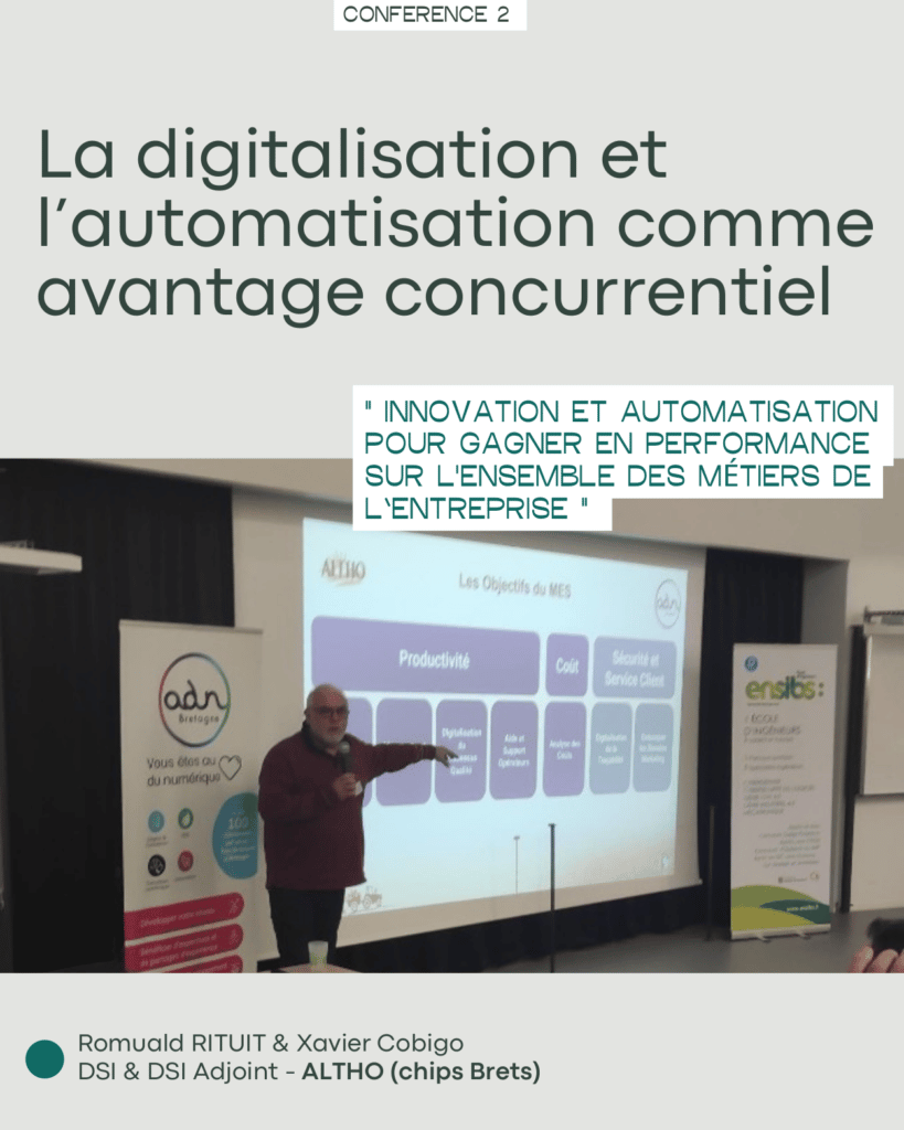 Romuald Rituit, DSI d'Altho, présente sa conception de l'industrie du futur et son implémentation dans l'usine de chips Brets